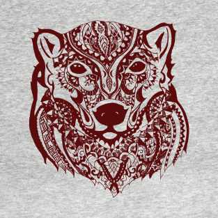 Bear T-Shirt - Polar Bear - Burgundy by LUXXICC